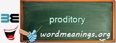 WordMeaning blackboard for proditory